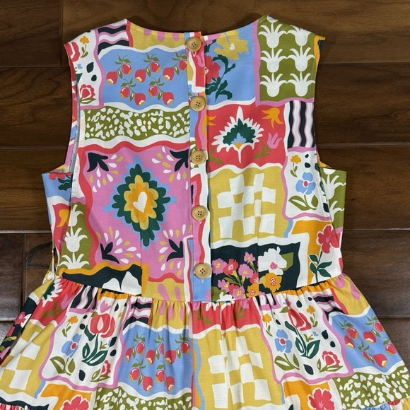 Crosby Mollie Burch Women's Size XS Seedlings Arlo Sleeveless Tiered Maxi Dress - Picture 8 of 11